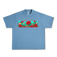 Pebble Blue lips and strawberries Urban Heavy Tee - AdoDesignShop
