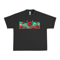 Pigment Black lips and strawberries Urban Heavy Tee - AdoDesignShop