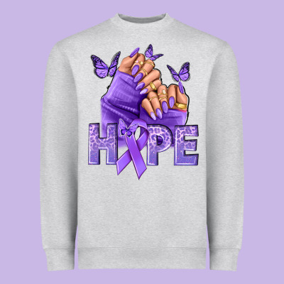 Hope All Cancers Nails Heavyweight Sweatshirt Designed By Nancycooperartshop