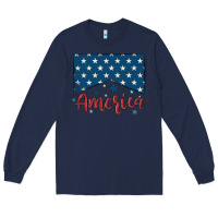 Navy America Long Sleeve Tee - MaliasSmallBusiness