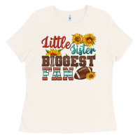 Bone little sister biggest fan american football Ladies Tee - HRA Design Shop
