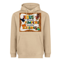 Mushroom jesus flannel's pumpkins blessings Heavyweight Hoodie - TumblerDesignByShophia