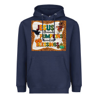 Navy jesus flannel's pumpkins blessings Heavyweight Hoodie - TumblerDesignByShophia