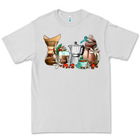 Dove Grey coffee tools coffee cups Premium Tee - AdoDesignShop