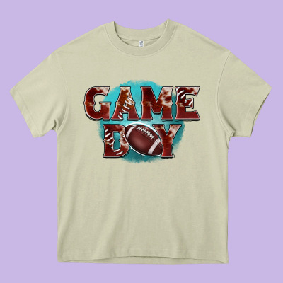 Game Day Football Heavy Core Tee Designed By Barkaloodesign