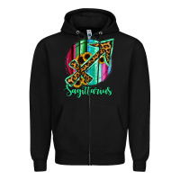 Black Sagittarrius Sign of Zodiac Zipper Hoodie - Bettercallsaul