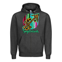 Charcoal Heather Sagittarrius Sign of Zodiac Zipper Hoodie - Bettercallsaul