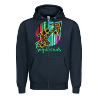 Navy Sagittarrius Sign of Zodiac Zipper Hoodie - Bettercallsaul