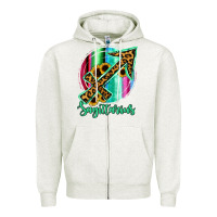 Oatmeal Heather Sagittarrius Sign of Zodiac Zipper Hoodie - Bettercallsaul