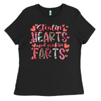 Black stealin hearts and makin farts Ladies Tee - RacoonDesign