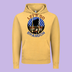 Let's Go Brandon Bigfoot Vintage Hoodie Designed By Jasminsmagicworld