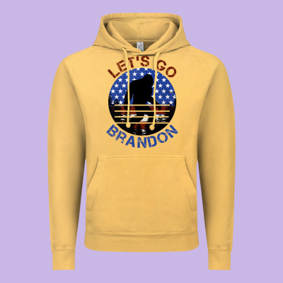 Let's Go Brandon Bigfoot Vintage Hoodie Designed By Jasminsmagicworld