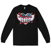 Black American junkie Long Sleeve Tee - NancyCooperArtShop