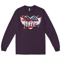 Plum American junkie Long Sleeve Tee - NancyCooperArtShop