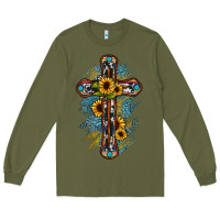 Army Green cross Long Sleeve Tee - JahusDesignShop