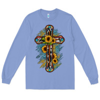 Colony Blue cross Long Sleeve Tee - JahusDesignShop