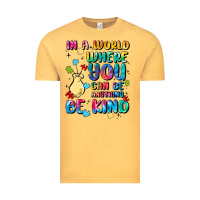 Vintage Mustard in a world where you can be anything Vintage Tee - MaliasSmallBusiness