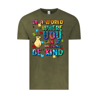Vintage Olive in a world where you can be anything Vintage Tee - MaliasSmallBusiness
