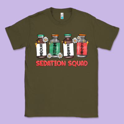 Sedation Squad Classic Tee Designed By Maliassmallbusiness