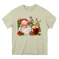 Mossy santa and hot cocoa cup Heavy Core Tee - FaDigitalArtStudio