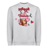 Heather Grey mama coffee cups Heavyweight Sweatshirt - MaliasSmallBusiness