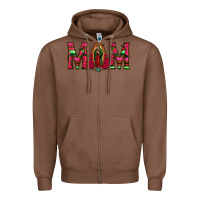 Chestnut Mom with Floral Aztec and Leopard Background Zipper Hoodie - Bettercallsaul