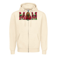 Sandshell Mom with Floral Aztec and Leopard Background Zipper Hoodie - Bettercallsaul