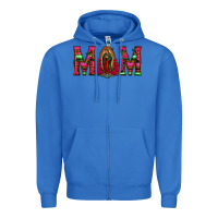 True Royal Mom with Floral Aztec and Leopard Background Zipper Hoodie - Bettercallsaul