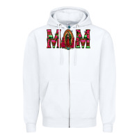 White Mom with Floral Aztec and Leopard Background Zipper Hoodie - Bettercallsaul