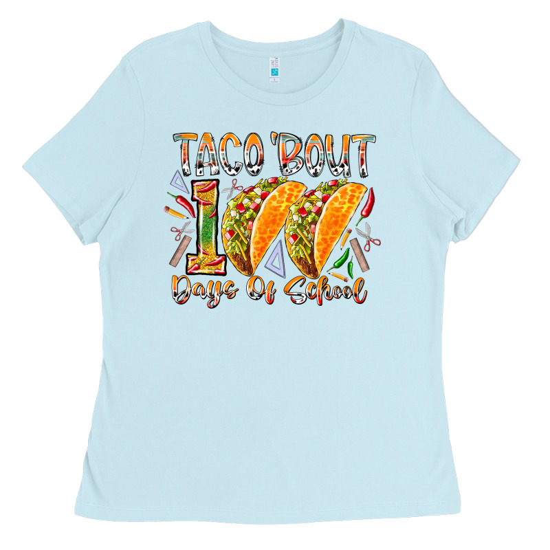 Taco Bout 100 Days Of School Ladies Tee by RacoonDesign | Teevron