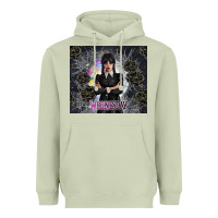 Gothic Girl With Black Rose Heavyweight Hoodie | Teevron