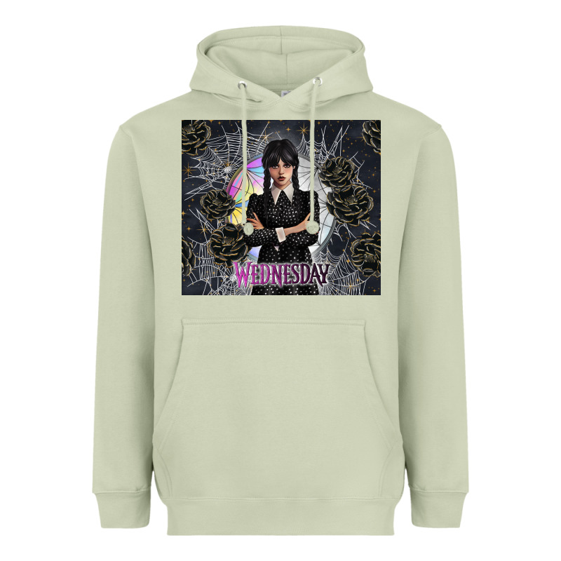 Gothic Girl With Black Rose Heavyweight Hoodie by TumblerDesignByShophia | Teevron