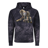 Cloud Black Baby Elephant Vintage Hoodie - LillyAllenDesigns