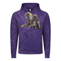 Cloud Purple Baby Elephant Vintage Hoodie - LillyAllenDesigns