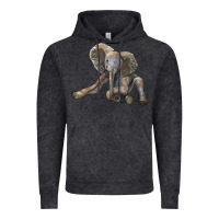 Vintage Black Baby Elephant Vintage Hoodie - LillyAllenDesigns