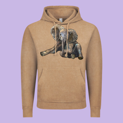 Baby Elephant Vintage Hoodie Designed By Lillyallendesigns