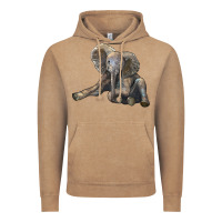 Vintage Coffee Baby Elephant Vintage Hoodie - LillyAllenDesigns