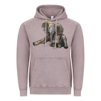 Vintage Zinc Baby Elephant Vintage Hoodie - LillyAllenDesigns