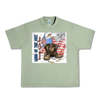 Oil Green land of the free Urban Heavy Tee - MaliasSmallBusiness
