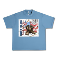 Pebble Blue land of the free Urban Heavy Tee - MaliasSmallBusiness