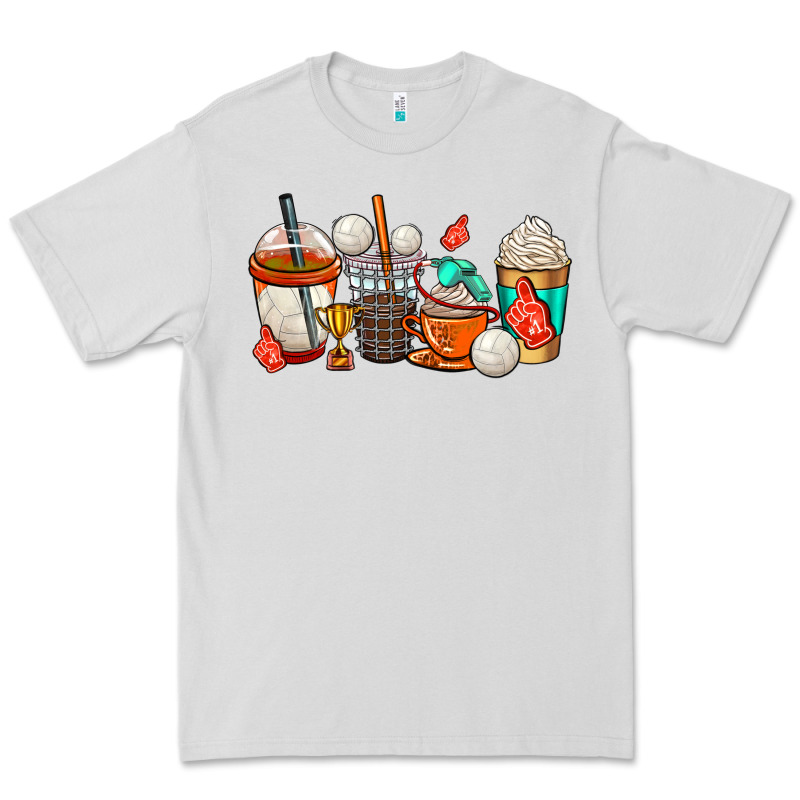 Volleyball Coffee Cups Premium Tee by AdoDesignShop | Teevron