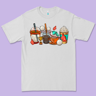 Volleyball Coffee Cups Premium Tee Designed By Adodesignshop