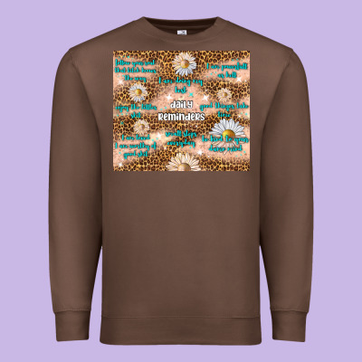 Daily Reminders Premium Sweatshirt Designed By Tumblerdesignbyshophia
