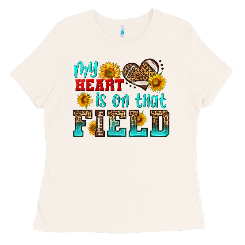 My Heart Is On That Field American Football Ladies Tee by HRA Design Shop | Teevron