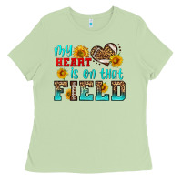 Matcha my heart is on that field american football Ladies Tee - HRA Design Shop