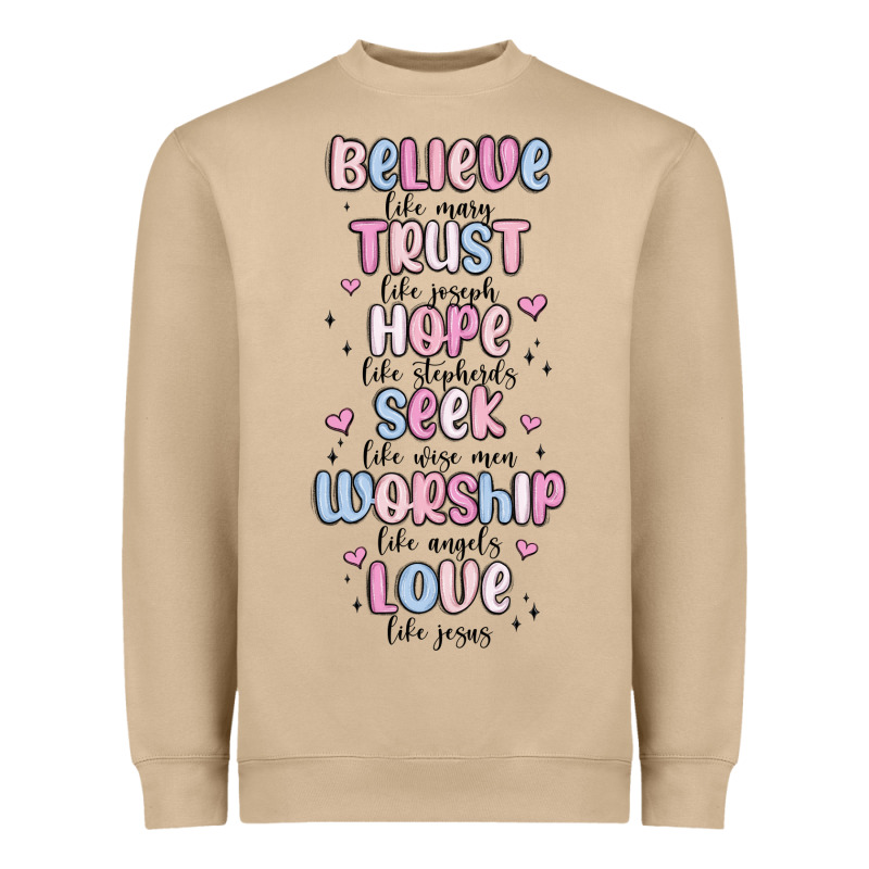 Believe Like Mary Trust Like Joseph Valentine S Da Heavyweight Sweatshirt by MaliasSmallBusiness | Teevron