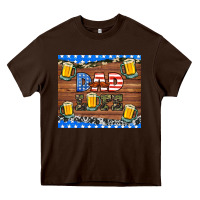 Chocolate Brown dad life with beers Heavy Core Tee - HRA Design Shop