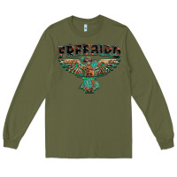 Army Green aztec free bird Long Sleeve Tee - NancyCooperArtShop