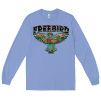 Colony Blue aztec free bird Long Sleeve Tee - NancyCooperArtShop