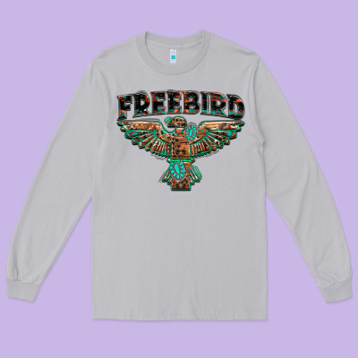 Aztec Free Bird Long Sleeve Tee Designed By Nancycooperartshop